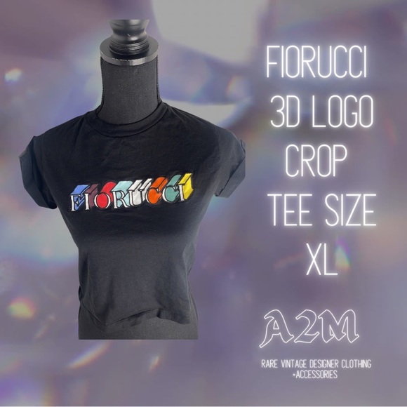 Fiorucci 3D Logo Crop Tee Size XL - Picture 1 of 6